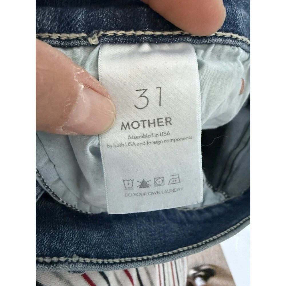 Mother Jeans Women’s Size 31 The Mid Rise Dazzler Ankle we the animals